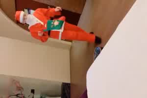 chinhbaby圣诞特辑，情趣扮演激情酒店啪啪中文对白  背景图片