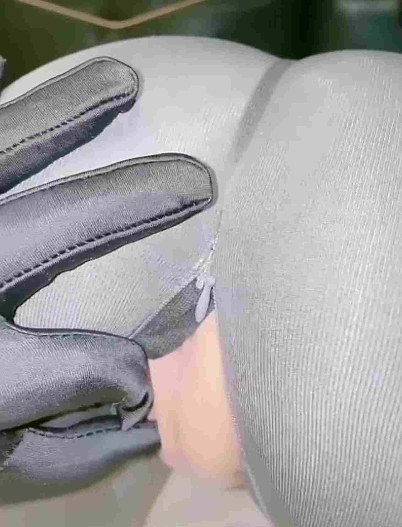  极品嫩模杭州白白最新啪啪私拍 01 隐形拉链开裆 显现鲍鱼线 的剧照9